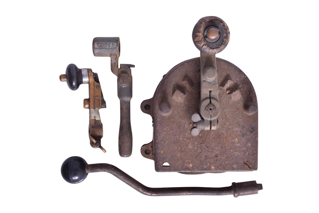 4227 - Westinghouse Multiple Control System Railroad Trolley Control Handles, Brake Lever, and Hand Lever thumbnail