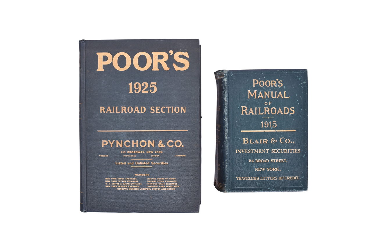 4241 - Pair of Poor's Manual Of Railroads of the United States 1915 and 1925 thumbnail