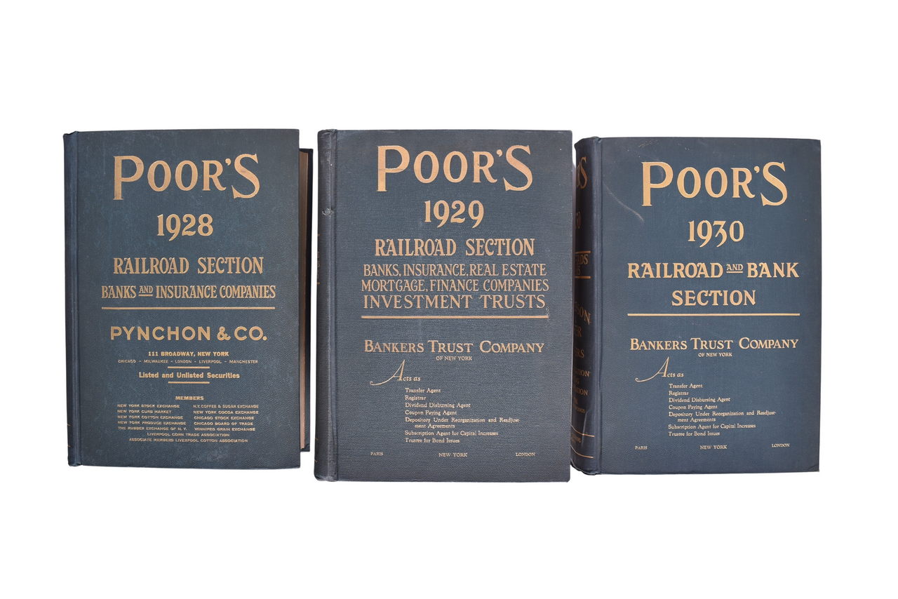 4245 - Three Poor's Railroad Section Banks Manuals 1928, 1929, 1930 thumbnail