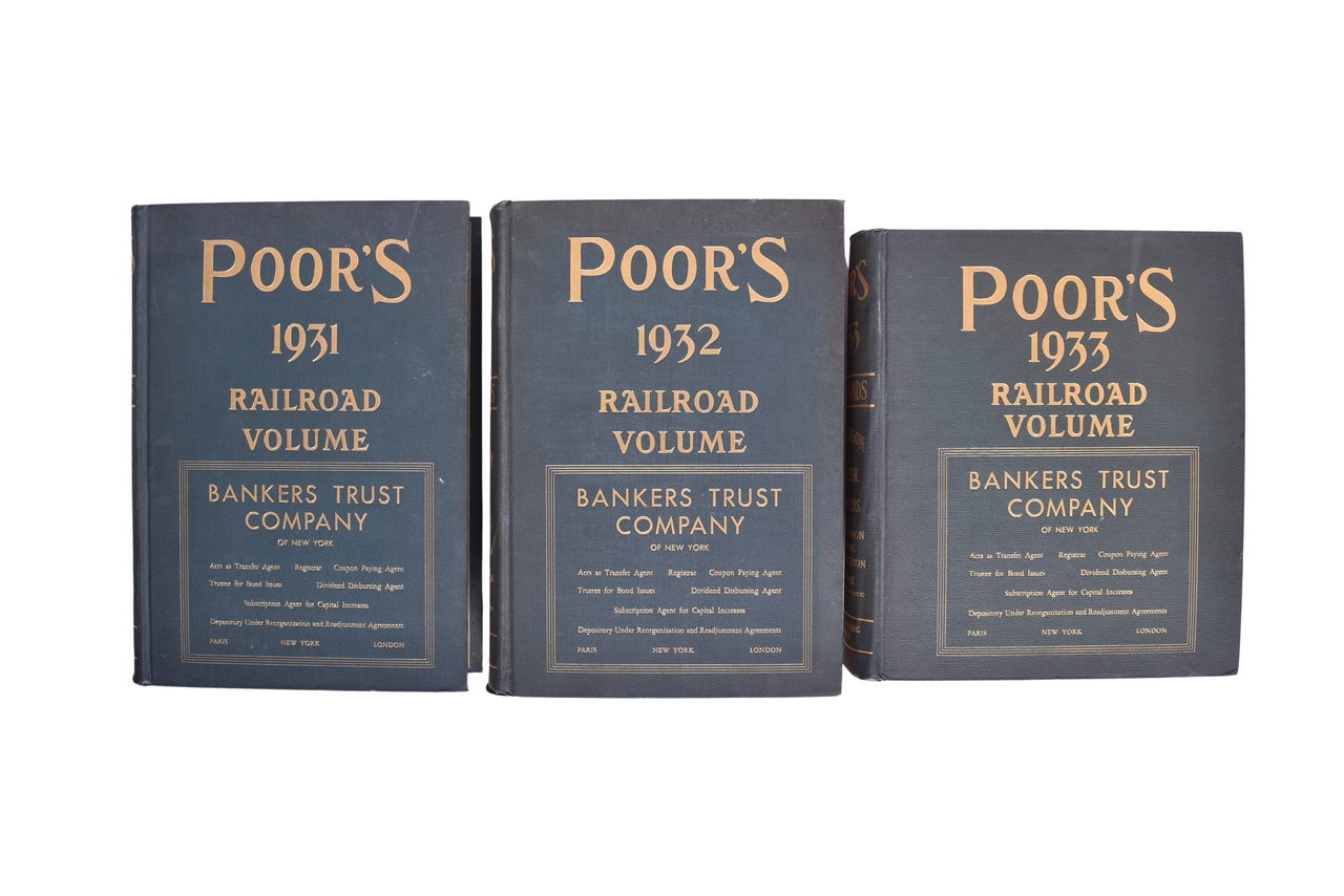 4247 - Poor's Railroad Volume Manuals - 1931, 1932, 1933 Anniversary Editions thumbnail