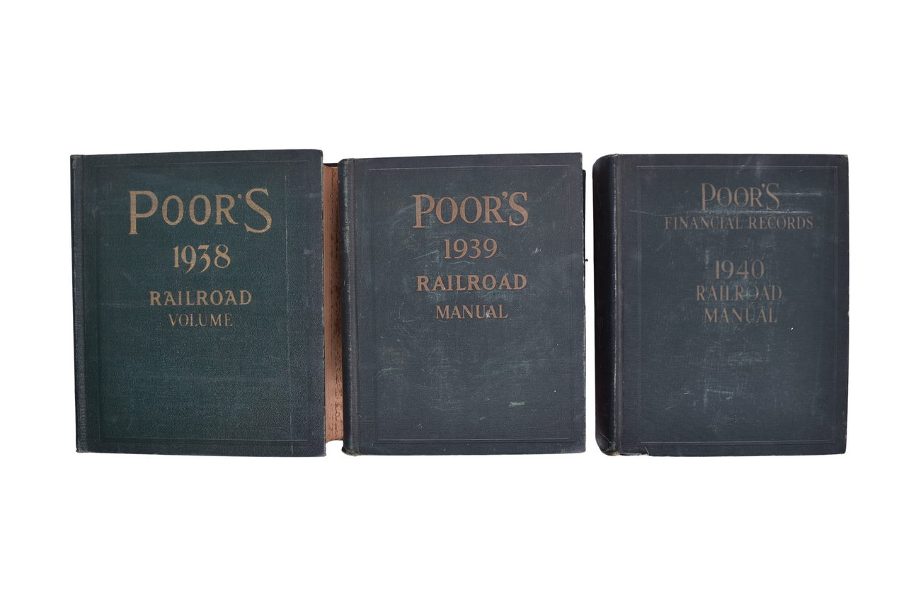 4251 - Poor's Railroad Volume Manuals - 1938, 1939, 1940 thumbnail