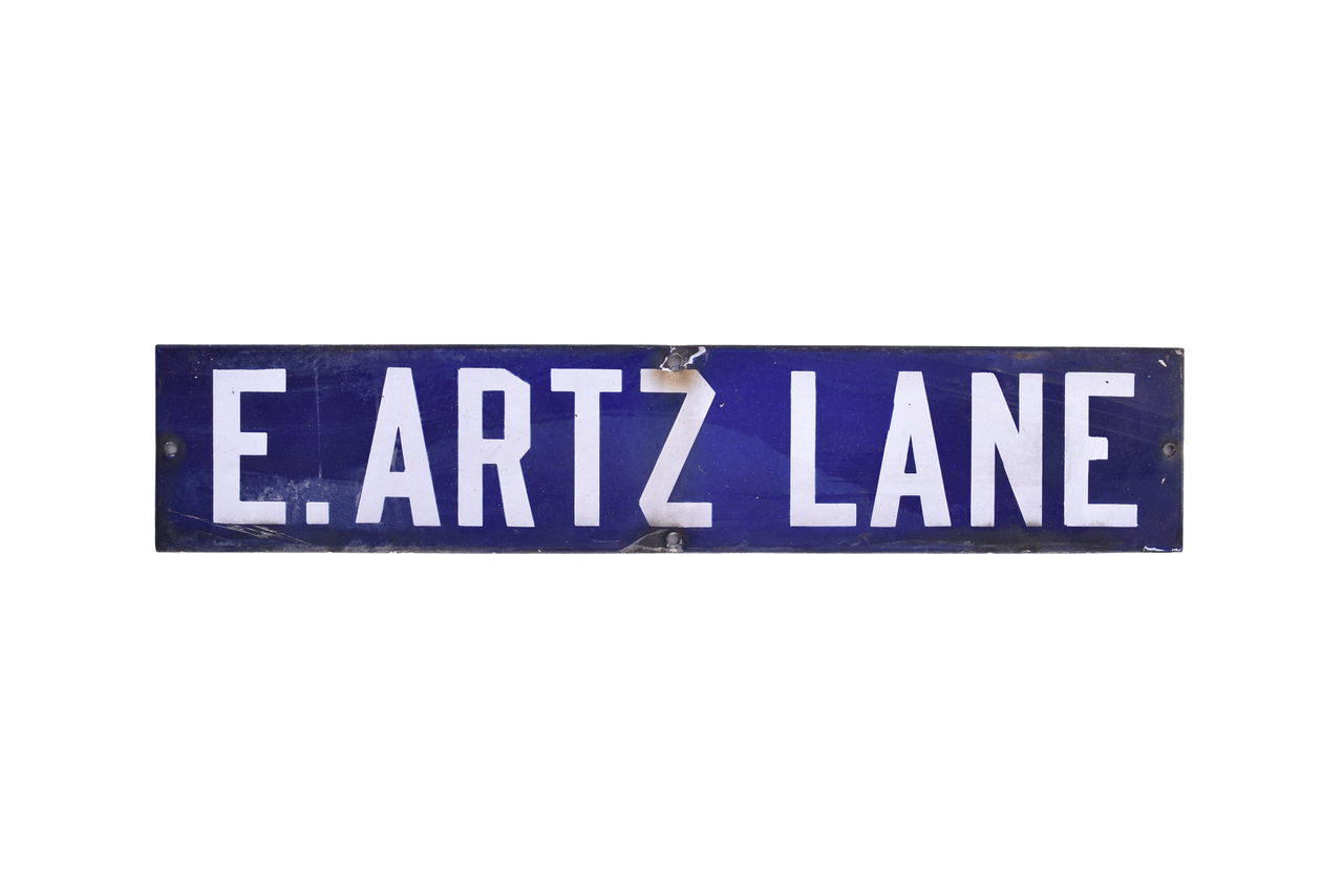 4254 - Porcelain Dayton, Ohio Artz Lane Street Sign thumbnail