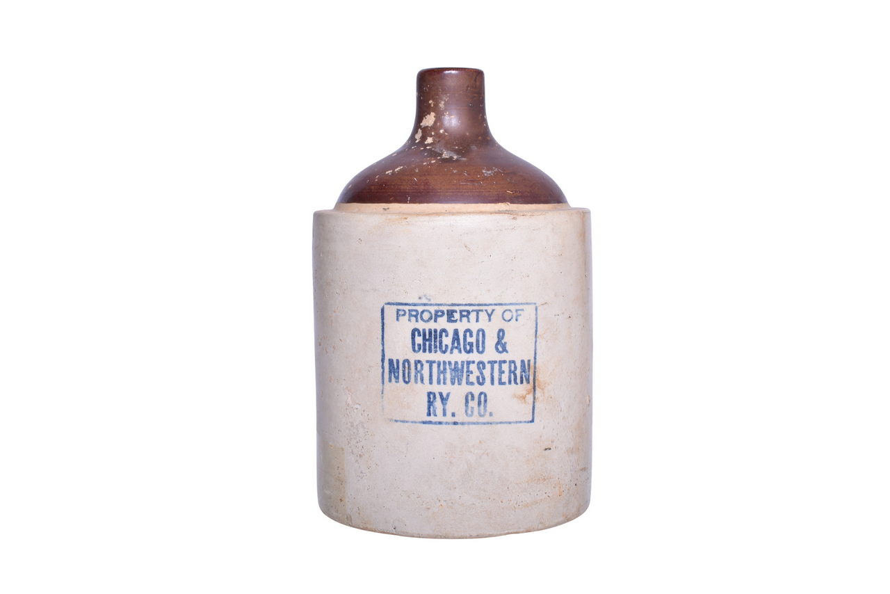 4404 - Chicago and Northwestern Railroad Stoneware Jug thumbnail