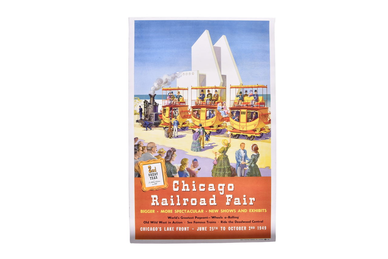 4406 - Original Chicago Railroad Fair 1949 Advertising Poster thumbnail
