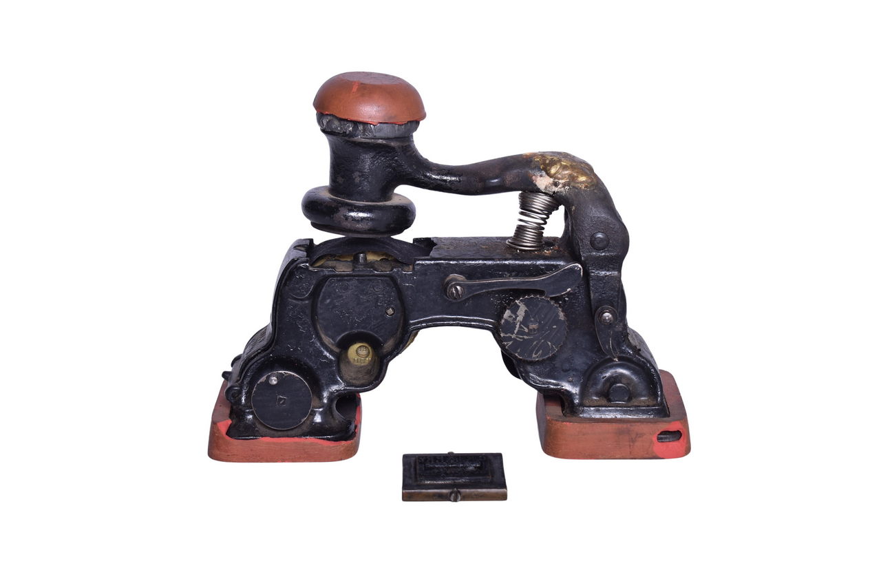 4407 - Chicago Rock Island & Pacific Railroad Goodwell Oklahoma Ticket Dater Die and Centennial Machine thumbnail