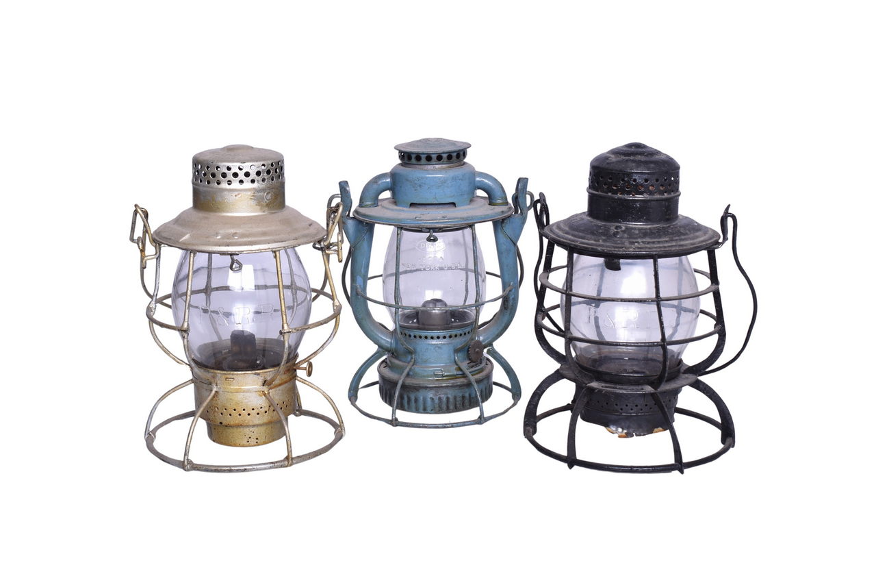 4414 - Trio of Pennsylvania Lanterns - Pennsylvania Railroad, Philadelphia & Reading, Pittsburg & thumbnail