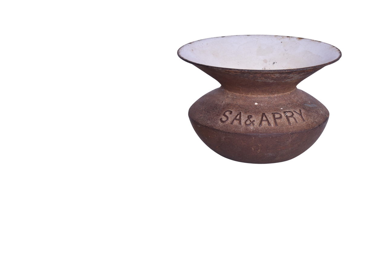 4415 - San Antonio & Aransas Pass Railway Cast Iron Spittoon and 1924 Letter thumbnail