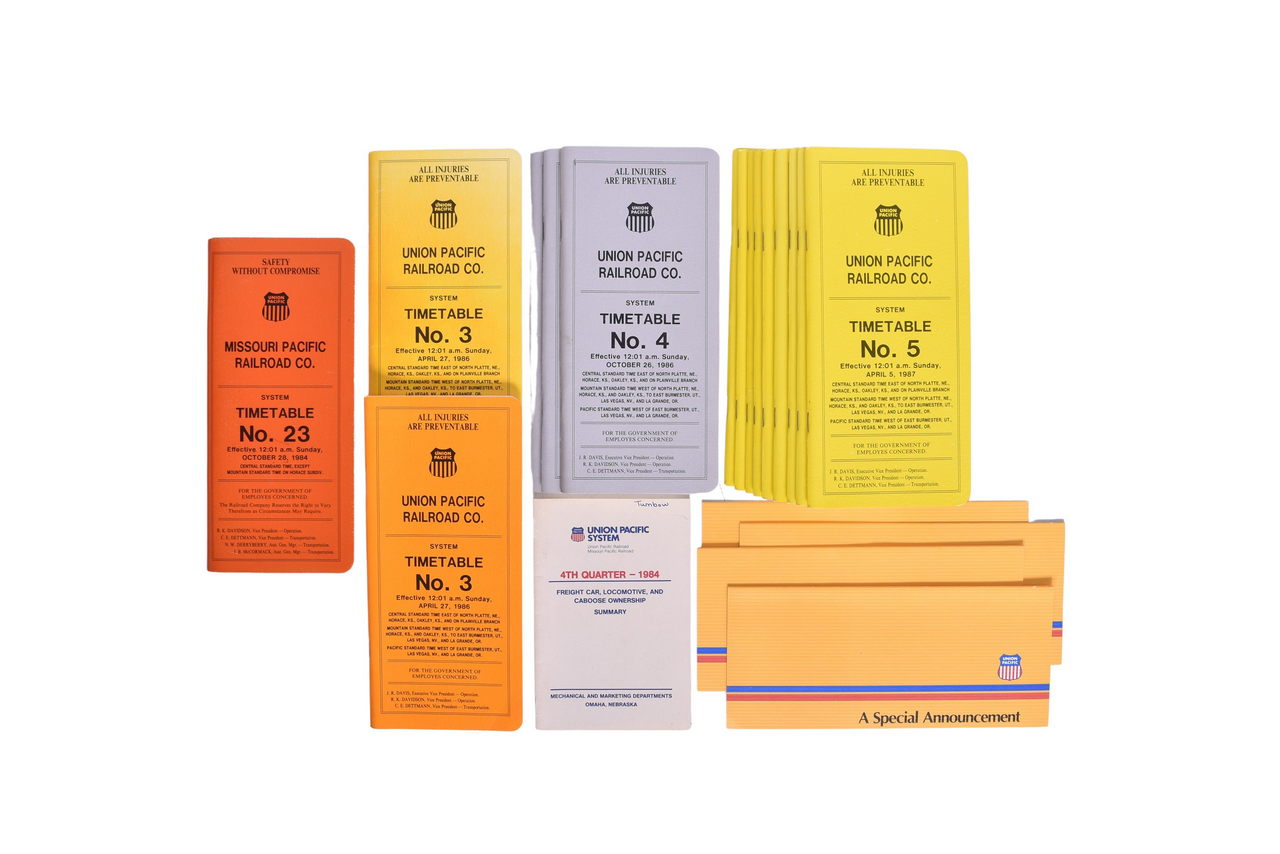4283 - Fifteen Union Pacific Railroad Employee Timetables and Notices thumbnail