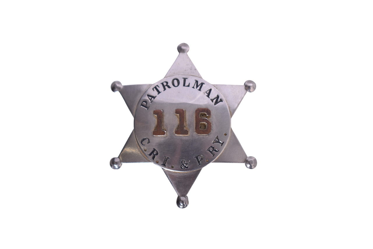 4427 - Chicago Rock Island & Pacific Railway Patrolman Badge No. 116 - Meyer & Wenthe thumbnail