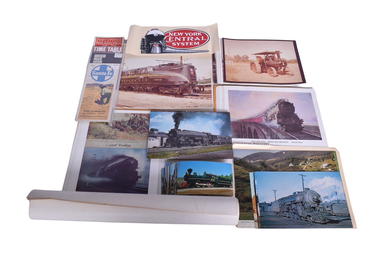 4439 - Group of Railroad Photographs, Art Prints, Postcards, Exposition Guide, and More - Pennsylvania, New York Central, Etc. thumbnail