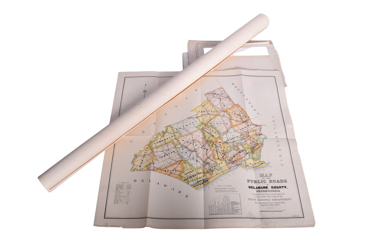 4314 - Seven Early Interurban Maps - Pennsylvania, Philadelphia, Boston, Michigan - 1918 to 1960 thumbnail