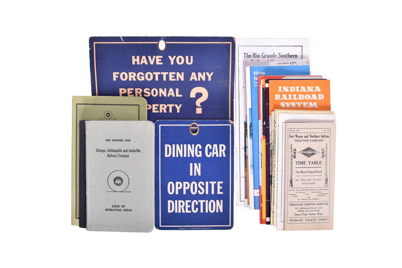 4328 - Three Monon Rulebooks, Two Pullman Signs, and Twenty-Three Timetables thumbnail