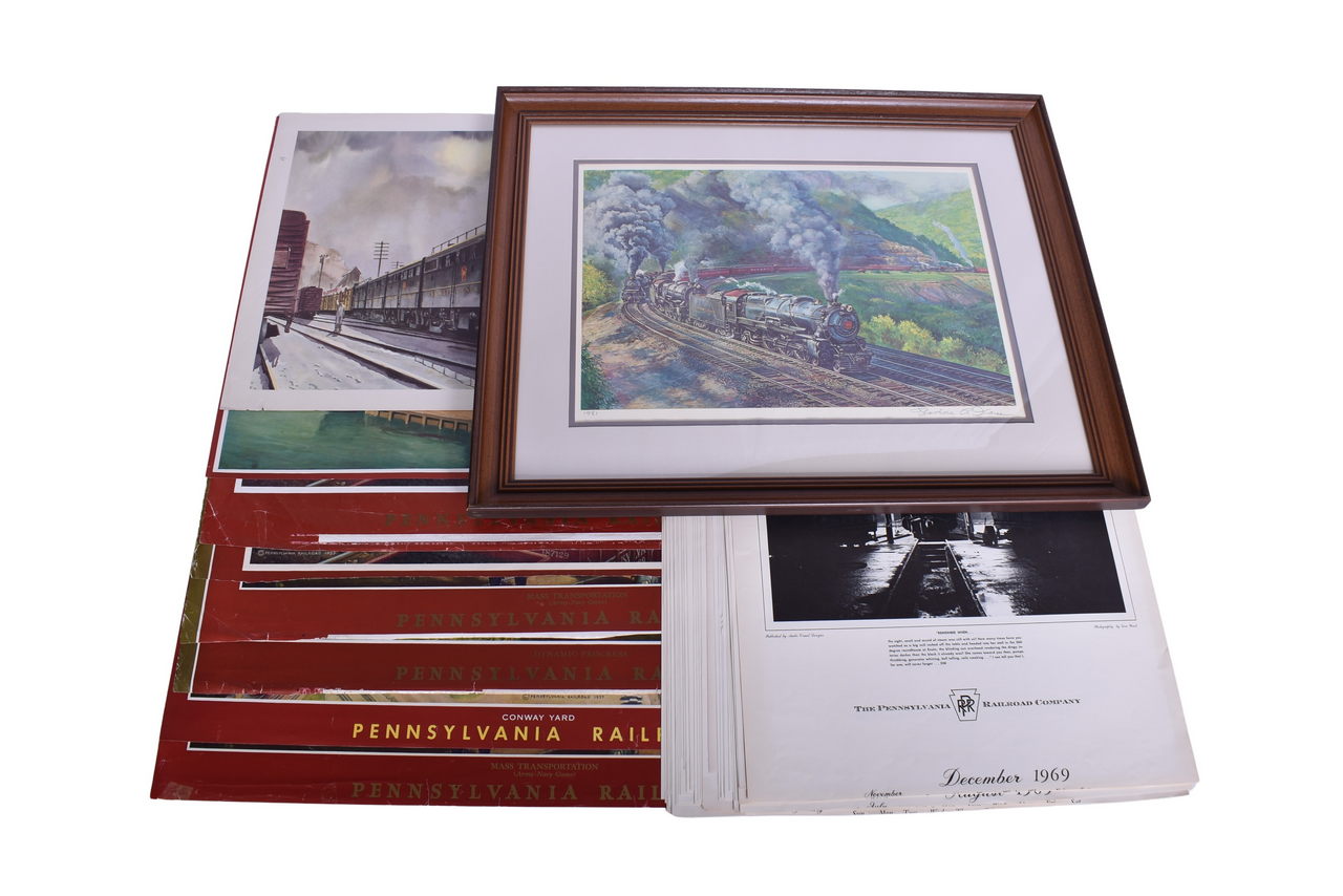 4346 - Framed Ted Xeras Pennsylvania Railroad Print and 40+ Pennsylvania Calendar Tops thumbnail