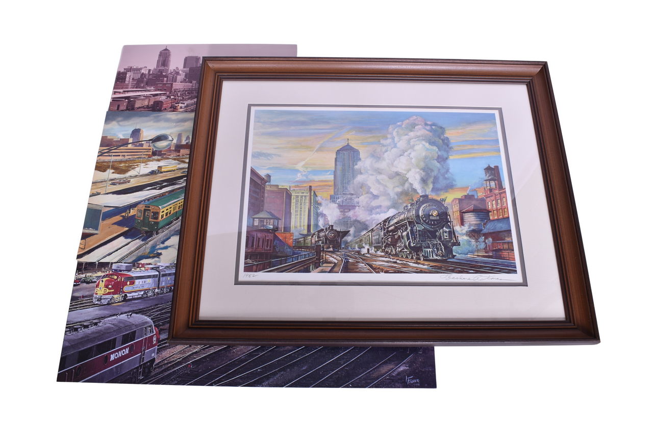 4348 - Four Chicago Area Railroad Prints and Photos - Ted Xeras, Larry Fisher, etc. thumbnail