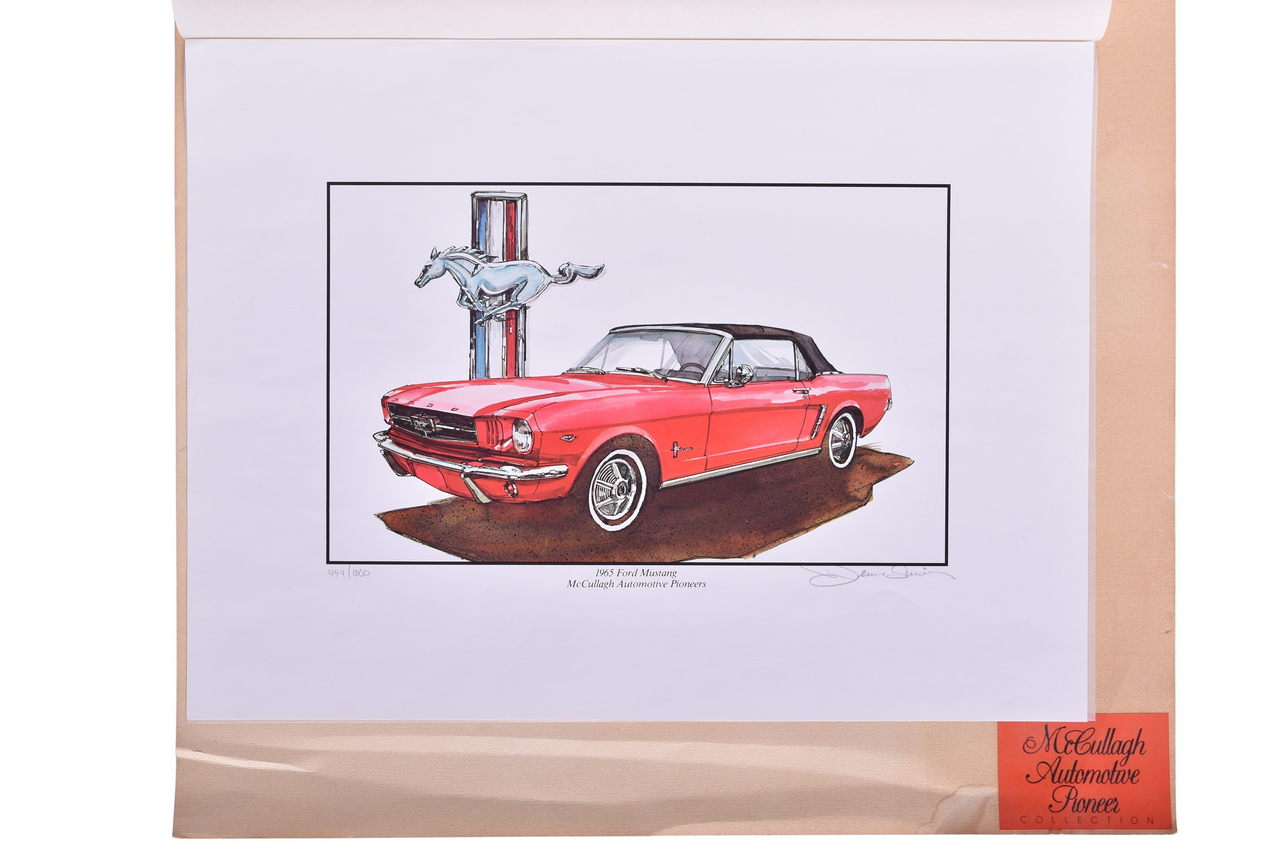 4349 - McCullagh Automotive Pioneer 1965 Ford Mustang Art Print Signed and Numbered thumbnail
