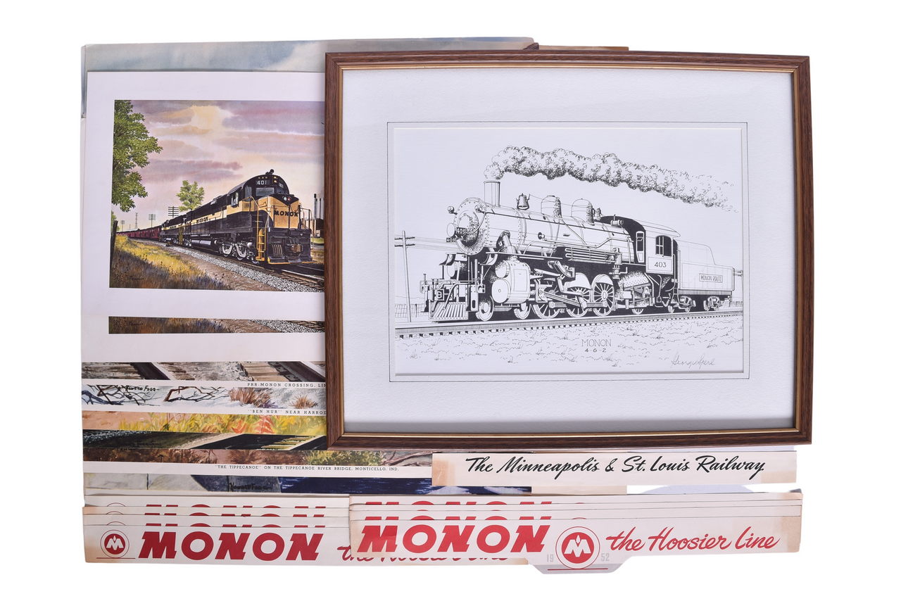 4356 - Eleven Monon Art / Art Prints and Nine Paper Banners thumbnail