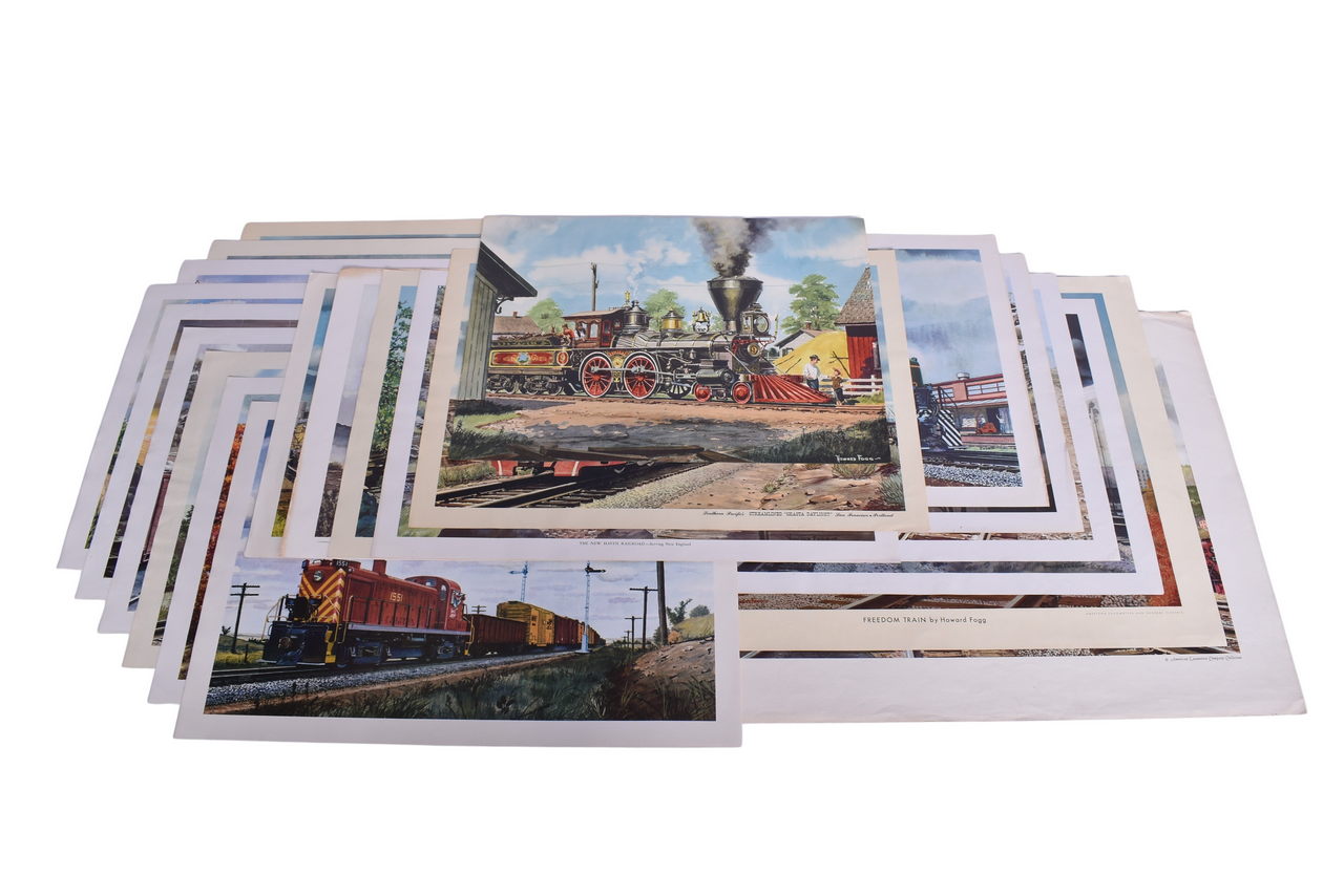 4364 - Twenty One Howard Fogg Railroad Prints - Erie Lackawanna, Missouri Pacific, Santa Fe, Etc. thumbnail