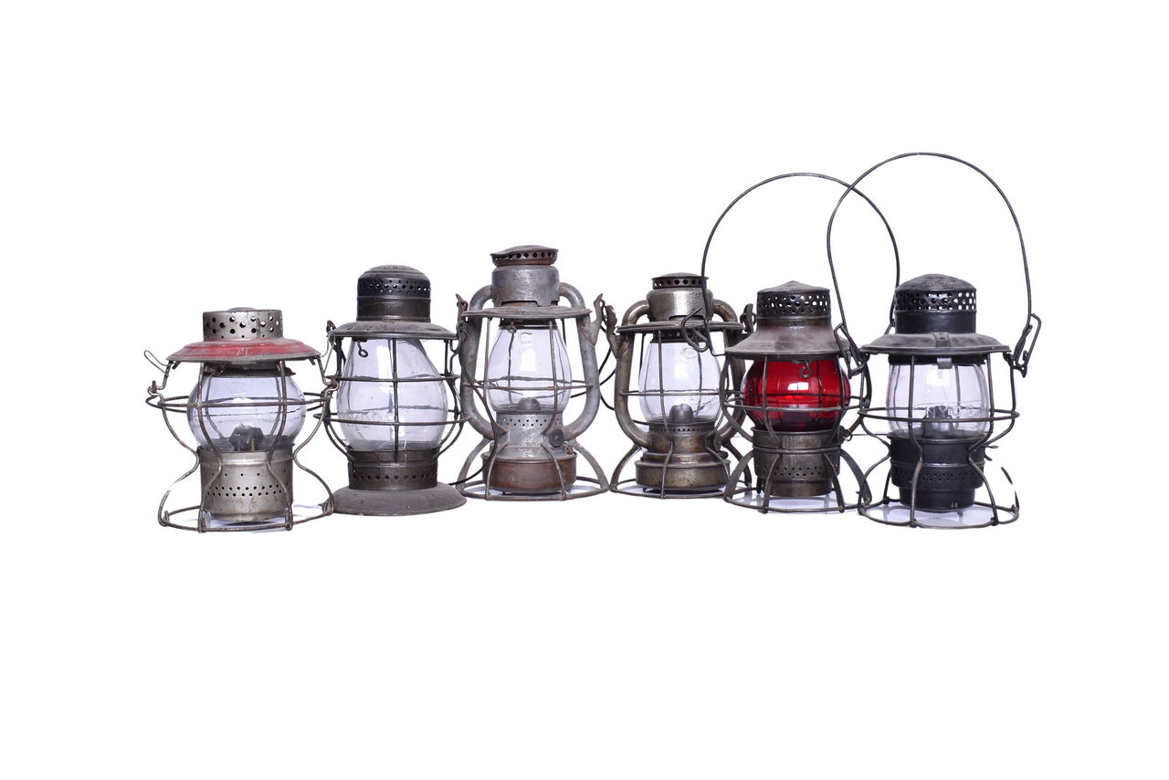 4492 - Six New York Central / New York Central Lines Railroad Lanterns - Dietz, Dressel, Handlan thumbnail