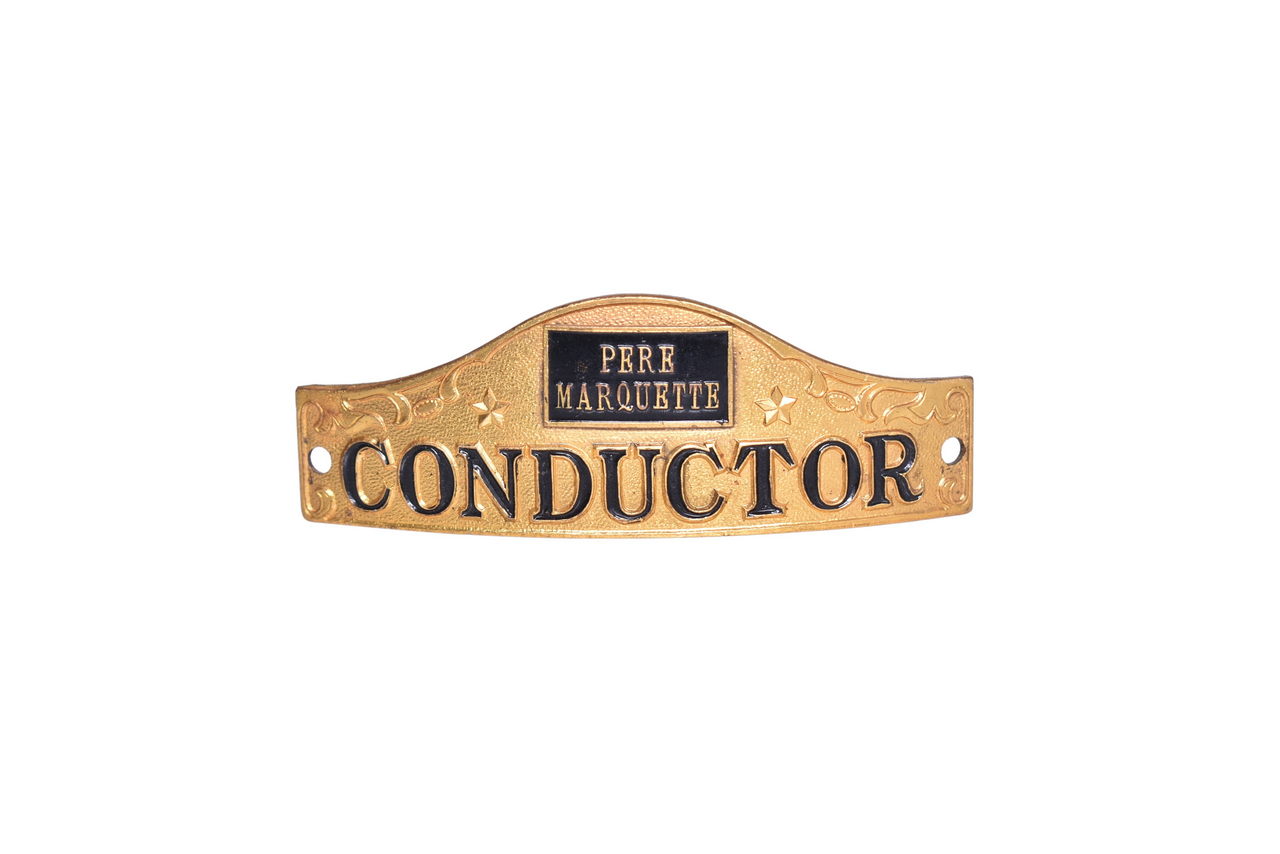 4380 - Pere Marquette Conductor Railroad Cap Badge thumbnail