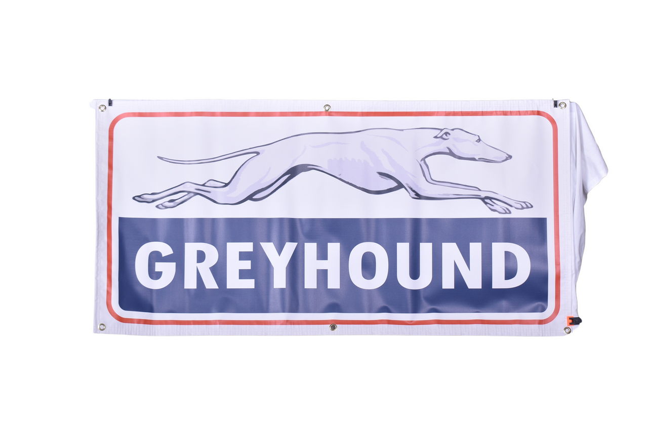 4381 - Greyhound Bus Lines Terminal Depot Reproduction Vinyl Banner Sign thumbnail