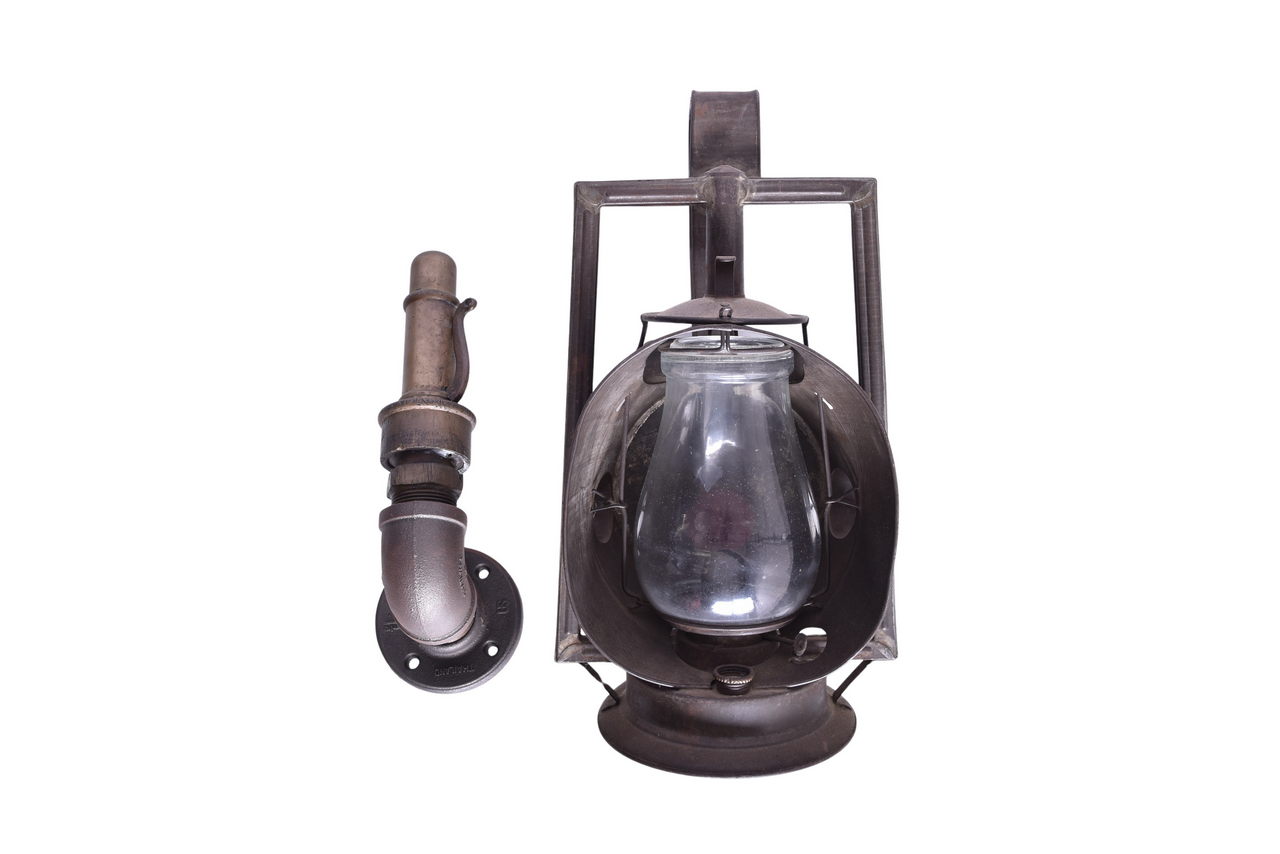 4498 - Dietz Inspection Lantern and Brass American Steam Gauge and Valve Mfg. Co. Whistle thumbnail