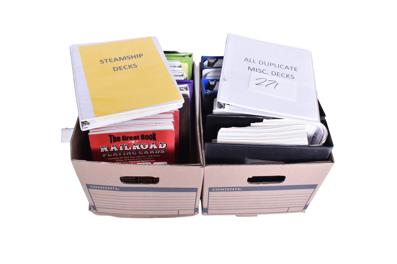 4395 - Group of Bollhagen Great Book of Railroad Playing Cards, Card Culture, and Collector's Personal Inventory Binders with Scans thumbnail