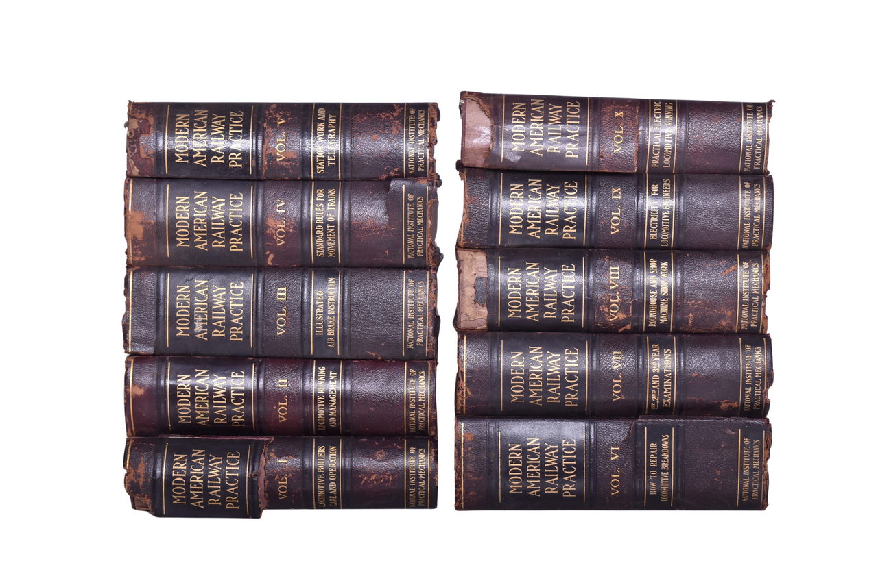 4529 - Complete Set of 1908 Modern American Railway Practice Books - Complete System of Practical Instruction In Railway Transportation thumbnail