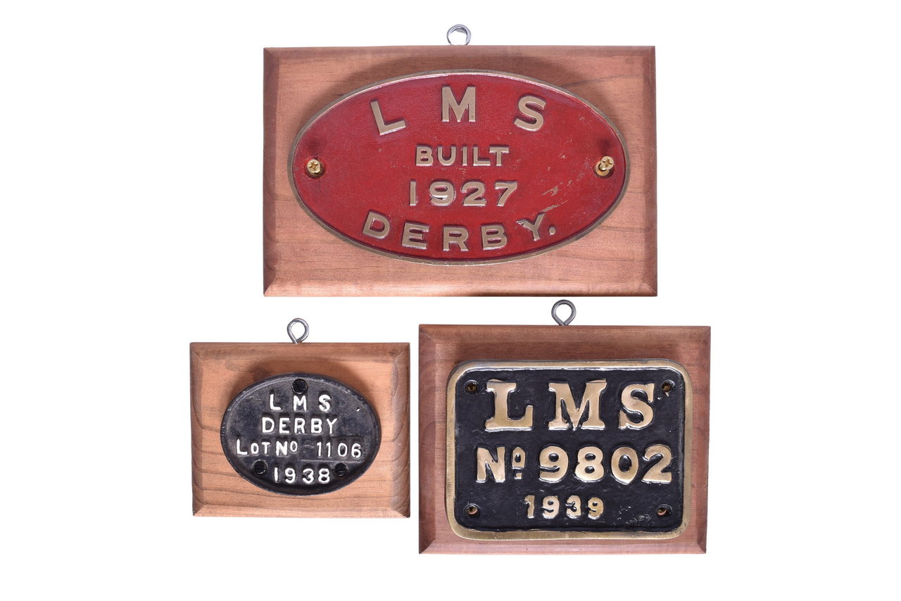 4543 - Trio of London Midland and Scottish Locomotive Plates - 1927 and 1938 thumbnail