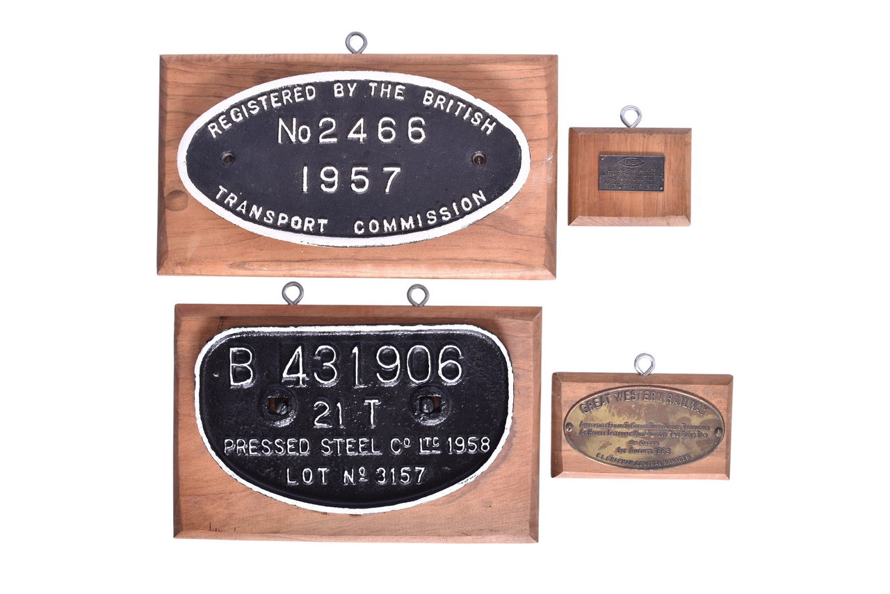 4551 - Four British / English Locomotive Plates - Great Western, LNER, etc. thumbnail
