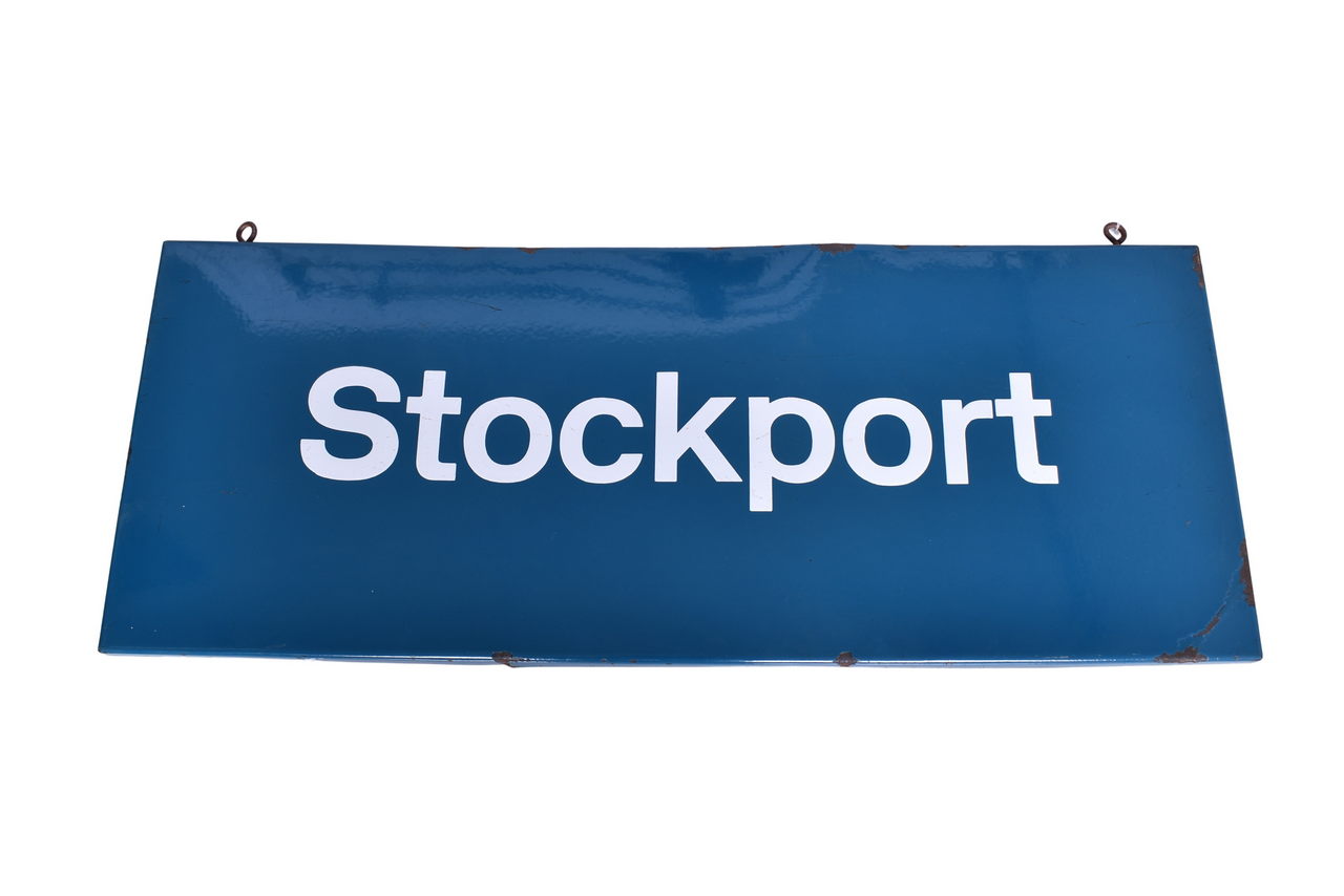 4556 - Stockport Porcelain / Enamel Station Sign thumbnail