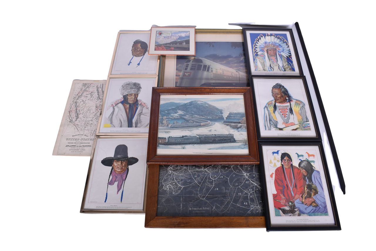 4558 - Railroad And Native American Wall Art and Maps - Pennsylvania, Northern Pacific, Burlington thumbnail