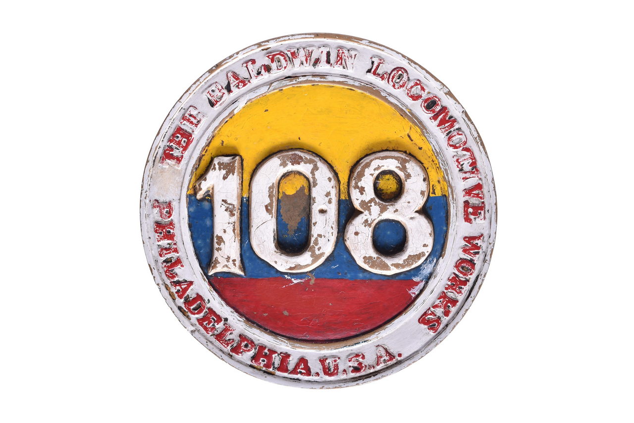 4559 - Baldwin Locomotive Works Columbian Cast Bronze Number Plate thumbnail