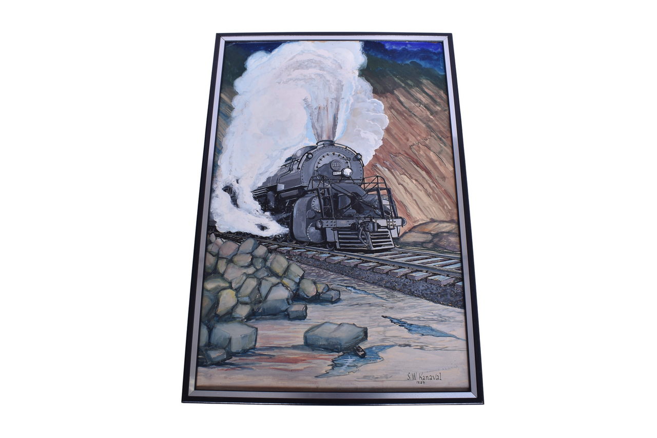 4578 - Original Painting of an Norfolk and Western Y5 Steam Locomotive thumbnail