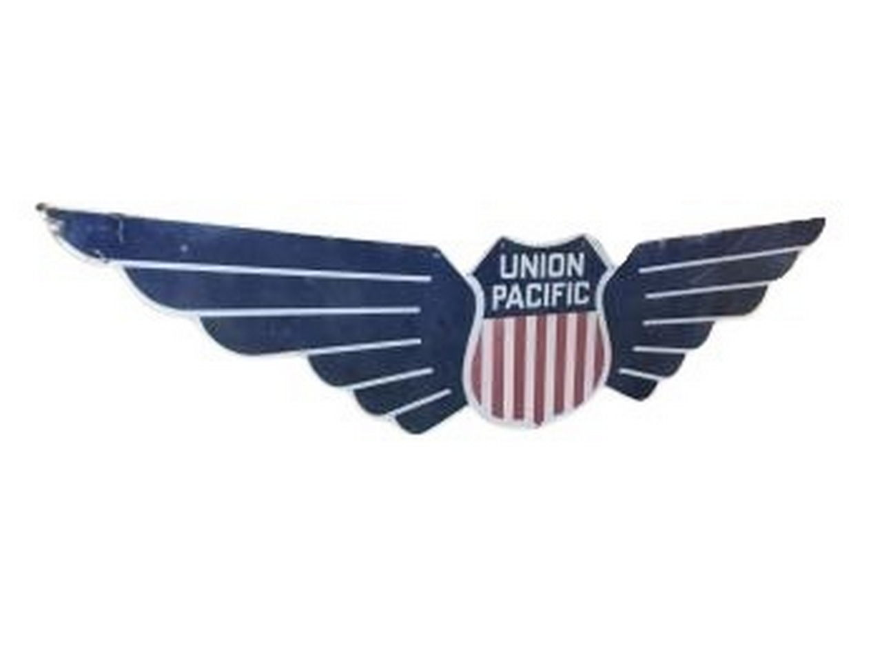 4582 - Large Union Pacific Aluminum Winged Medallion thumbnail