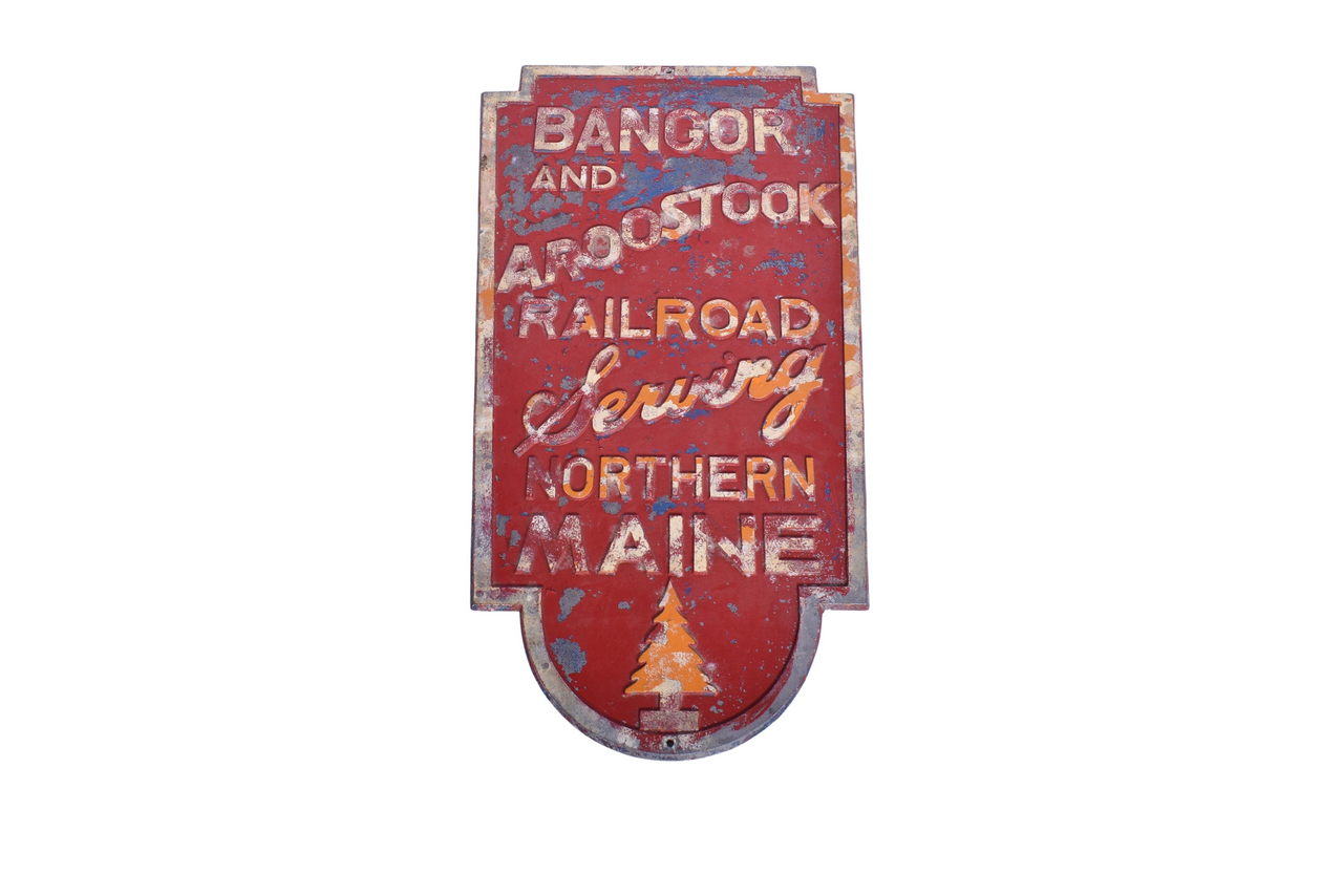 4608 - Bangor & Aroostook Railroad Serving Northern Maine Cast Aluminum Sign thumbnail