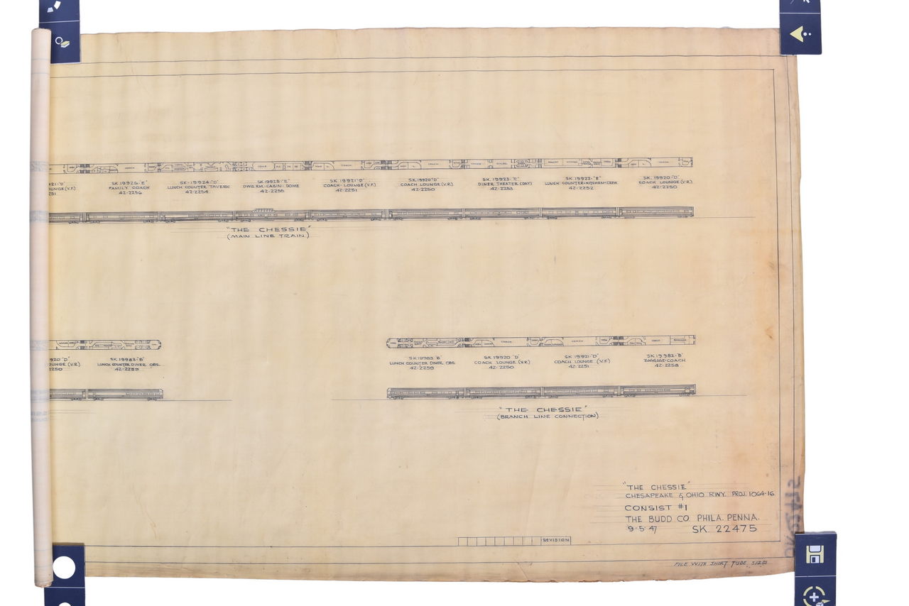 4619 - Original 1947 Budd Company Chesapeake and Ohio Railroad 