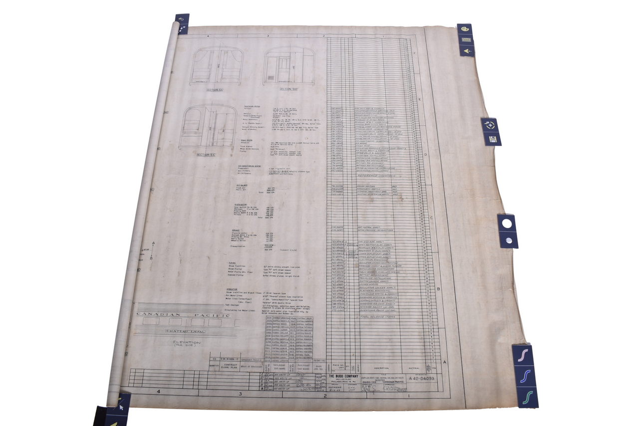 4623 - Original Budd Company 1953 Canadian Pacific Railroad Duplex Roomette 