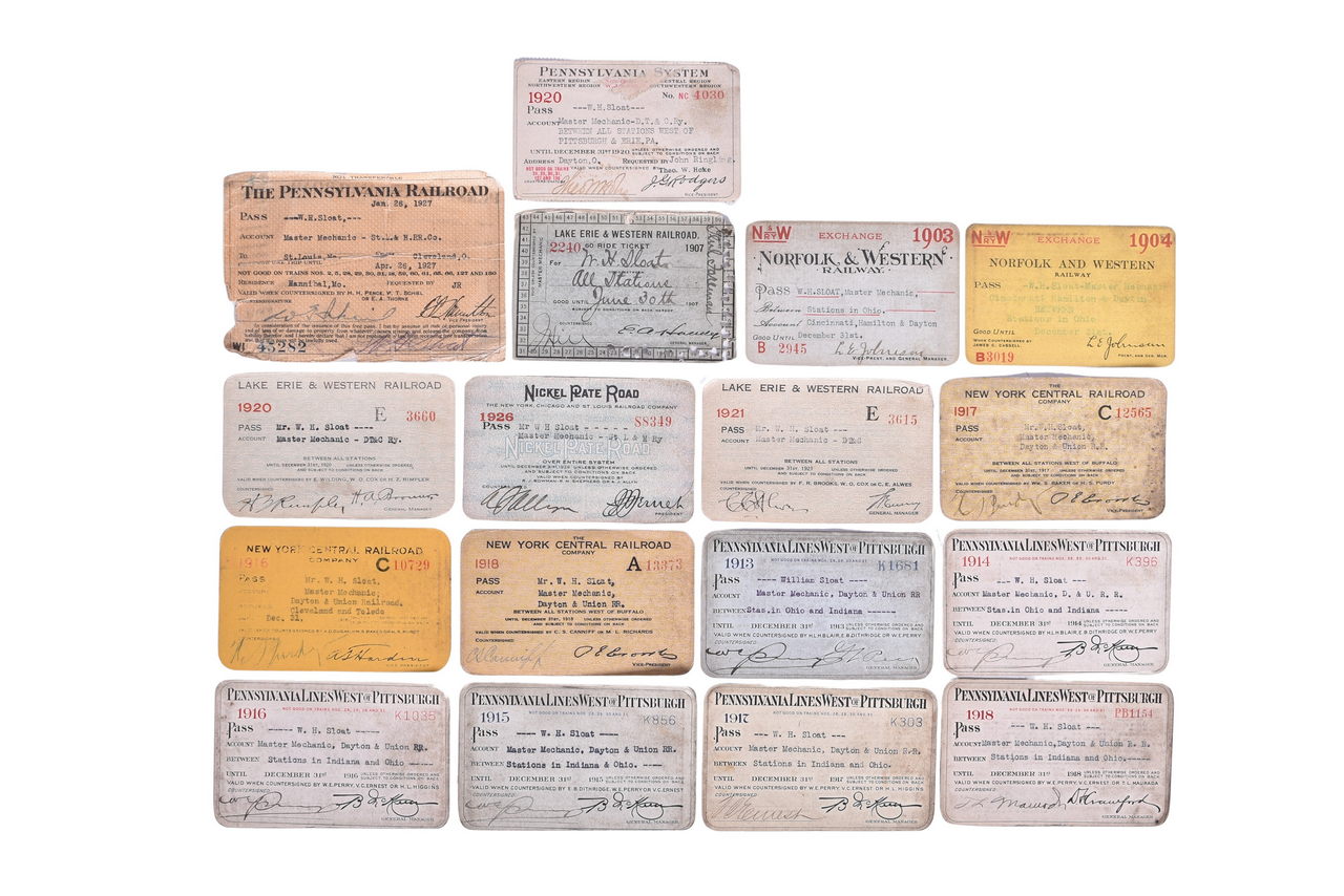 4635 - Seventeen Northeast Railroad Annual Passes - Norfolk & Western, Lake Erie & Western, Nickel Plate, New York Central, and Pennsylvania thumbnail
