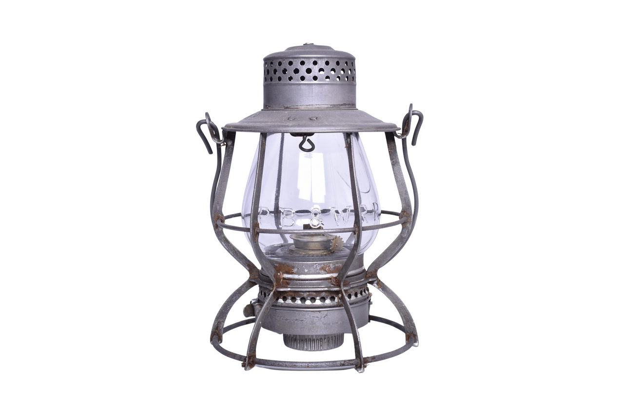 4646 - Keystone Casey Philadelphia, Baltimore and Washington Railroad Lantern with Cast Globe thumbnail