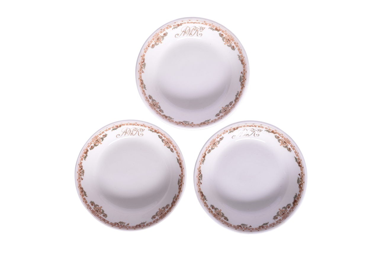 4669 - Three Norfolk and Western Railroad China Cavalier Fruit Bowls thumbnail