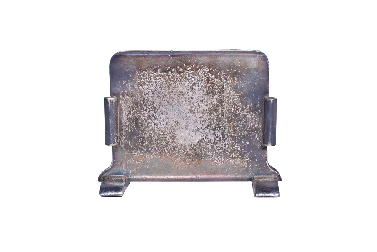 4693 - International Silver Co. Chicago & North Western Railway Silver Menu Holder thumbnail