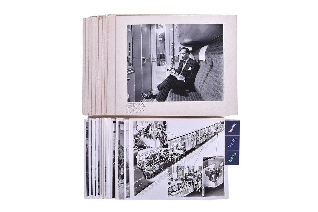4713 - Forty Pennsylvania Railroad and Pullman Interior Black and White Photographs thumbnail