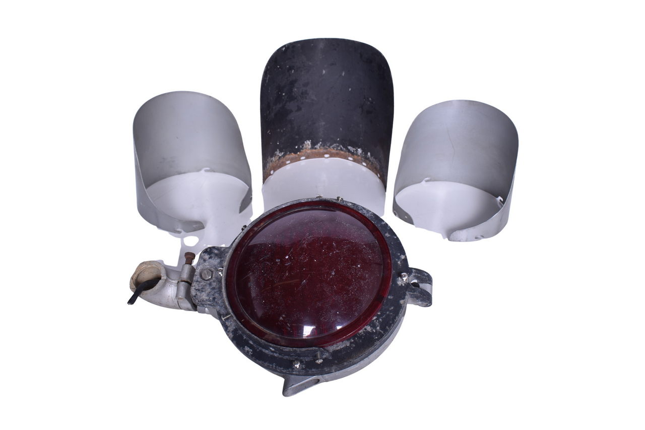 5050 - Safetran Systems Corp. Railroad Crossing Flasher with Extra Lens and Hoods thumbnail