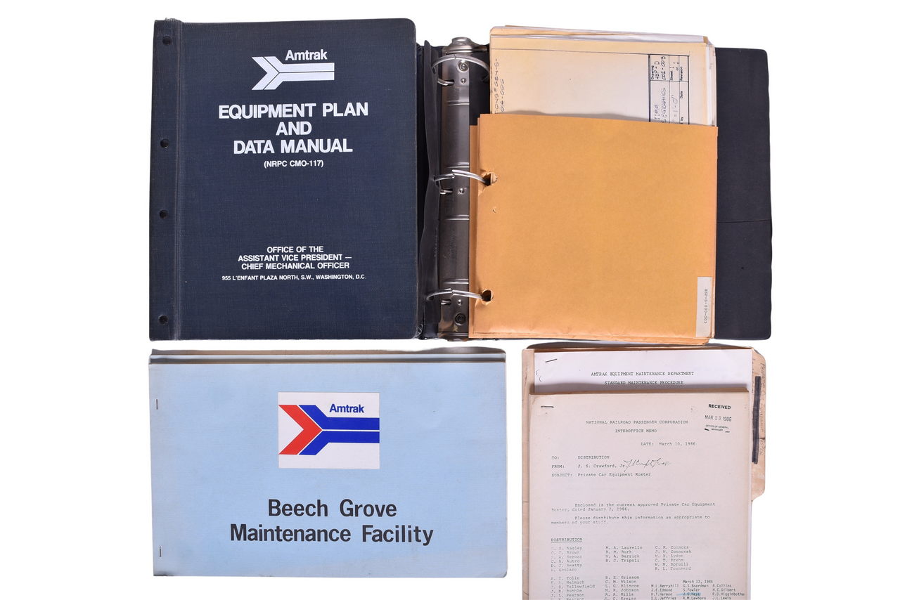 5070 - Amtrak 1970s and 80s Equipment and Data Manuals, Private Car Data, and Original Paint and Lettering Diagrams thumbnail