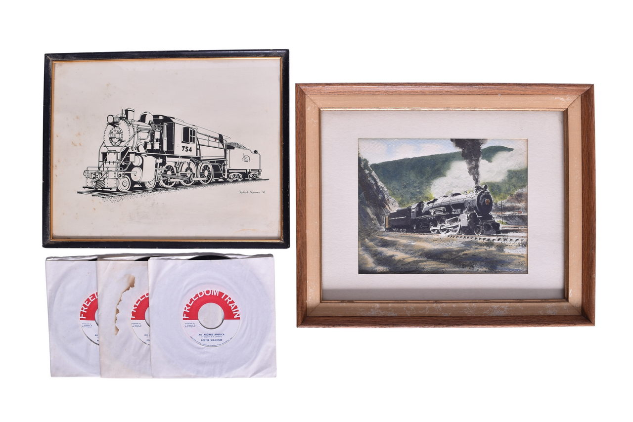 5084 - Mixed Railroadiana - Pennsylvania K4, Jersey Central Camelback, American Freedom Train thumbnail