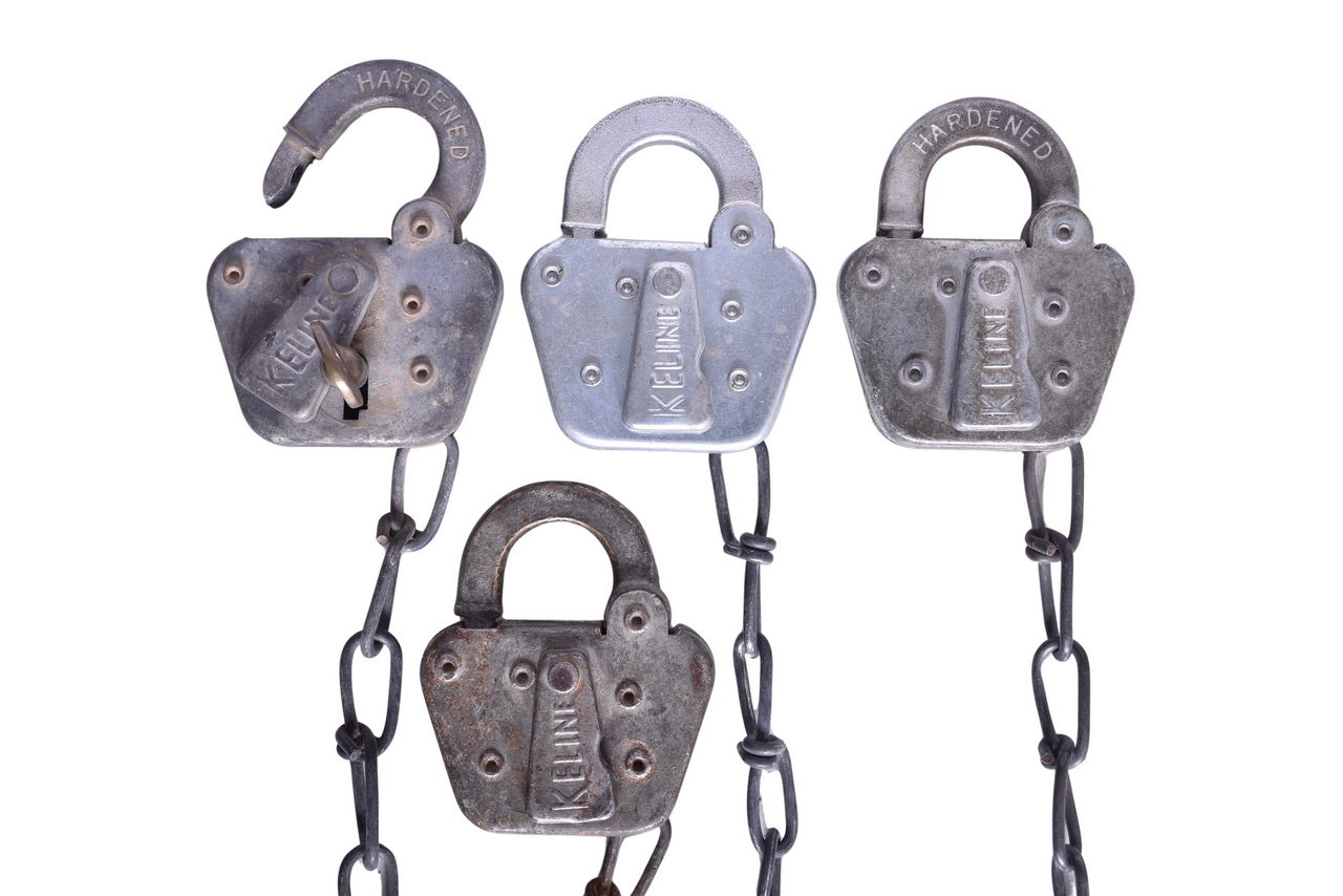 5097 - Four Keline Denver and Rio Grande Western Railroad Locks and Key thumbnail