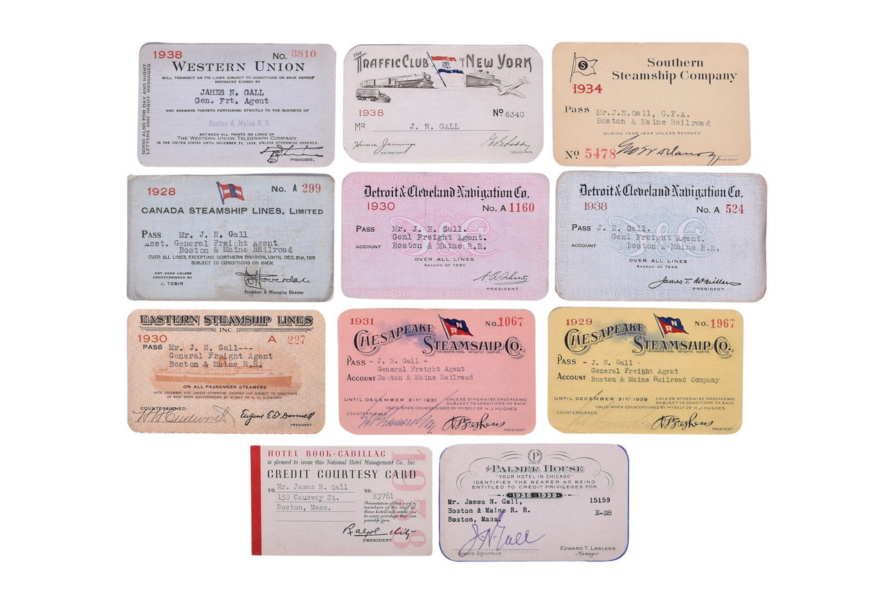 5098 - Eleven Steamship and Other Passes - Chesapeake Steamship, Eastern, D&C Nav. etc. thumbnail