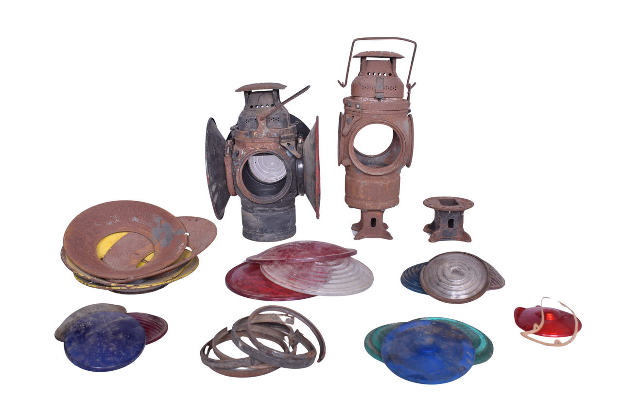 5135 - Group of Adlake Switch Lamps, Day Targets, and Mixed Lenses - For Parts or Restoration thumbnail