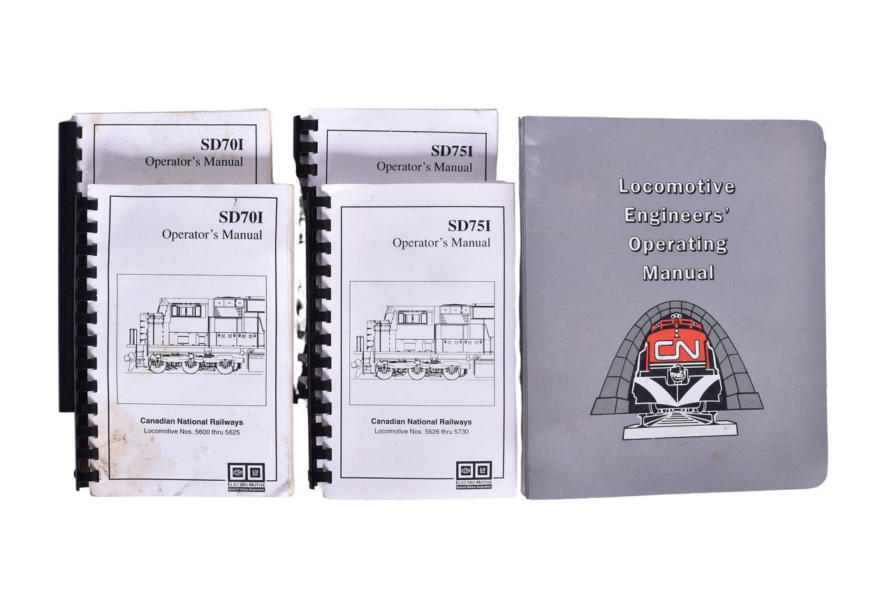 5150 - Five Canadian National Railway Operator's Manuals - SD75I Diesel Locomotive, SD70I, and Engineers thumbnail