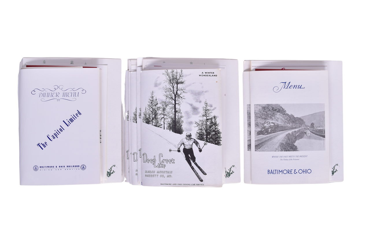 5171 - Over 200+ Railroad Menu Reproductions - Baltimore & Ohio and Pennsylvania - 1900's to 1970's thumbnail